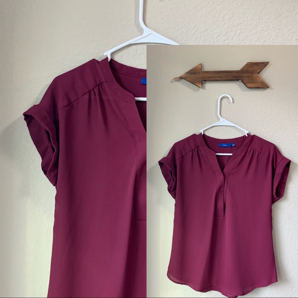 Apt 9 Rolled up Sleeves Blouse